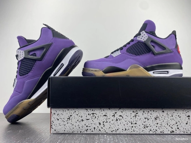 Rep TBK and 766296 Retro (Friends Travis 4 LN4 Purple Jordan Scott Family) 0808